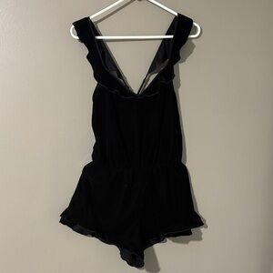 Victoria's Secret Black Sleeveless Romper